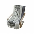 thumbnail image 4 of Eiffel Tower Soft Flannel Fleece Throw Blanket, Paris Sketch Style Cafe Restaurant Landmark Canal Boat Lantern Retro Print, Cozy Plush for Indoor and Outdoor Use, 50" x 60", Black White, by Ambesonne, 4 of 6