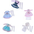 thumbnail image 4 of Bewildely 1 Juego de vestido de muñeca para niñas, portátil, desmontable, reutilizable, lavable, decorativo, lindo reemplazo, muñecas, Muñecas y casas de muñecas color de la leche, 4 of 6