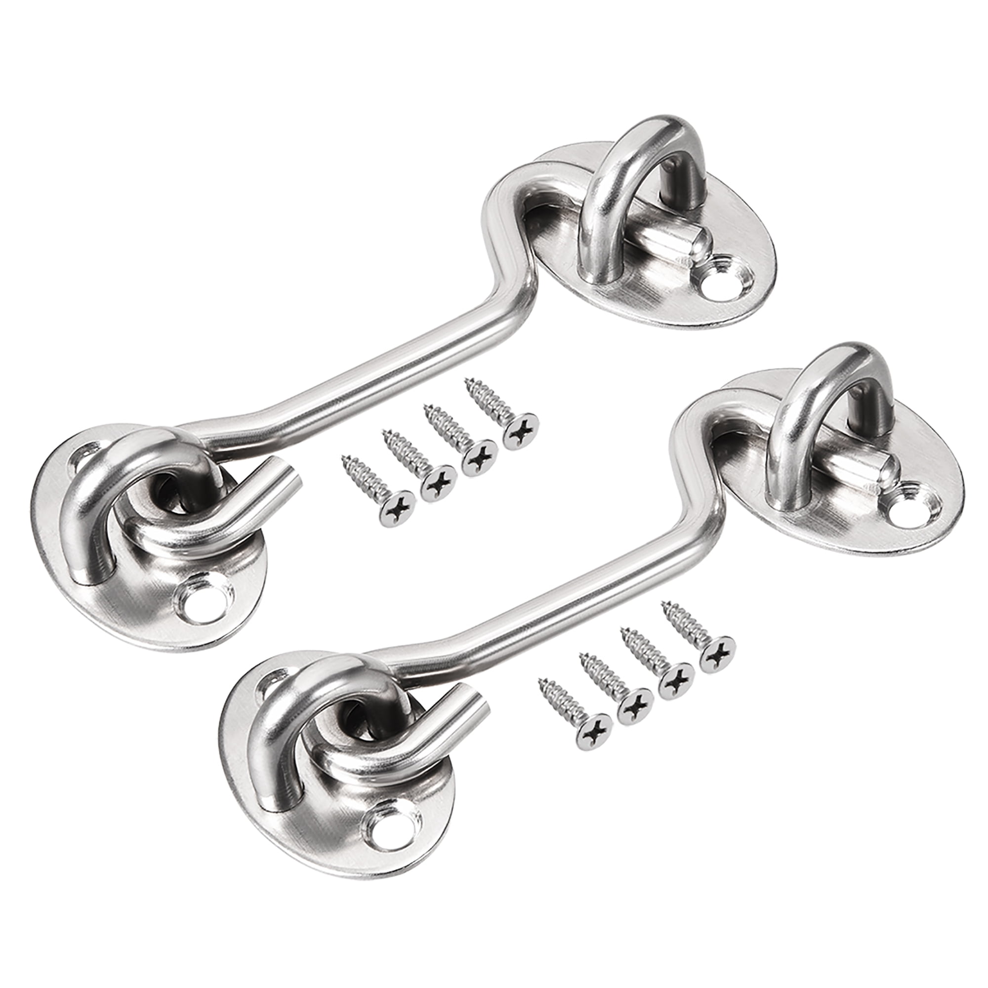 3" Cabin Hook Eye Latch Gate Door Swivel Window Door Hook Stainless