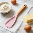 thumbnail image 5 of Silicone Spatula Kitchen Turner, Multicolor Silica Gel Head With Wooden Handle, Heat Resistant Nonstick Cooking and Baking Utensil for Flipping, Scraping and Mixing, 5 of 5