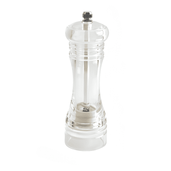 Clear Acrylic Pepper Grinder Mill With Adjustable Coarseness 6 Inch