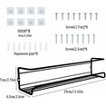 thumbnail image 2 of PCS Organizador de estantes de cocina, estante para especias montado en la pared, estante para especias de metal, sin perforación, gabinete autoadhesivo, organizador de especias pegajoso para colgar,, 2 of 5