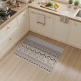 thumbnail image 2 of ODIKA 3'x5' Brown Geometric Pattern Design Washable Area Rug Intricate Coffee Dove Motif for Hallway, Laundry Room, Non-Slip, Flatweave, Easy Care, 2 of 7