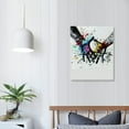 thumbnail image 4 of COMIO  3 Piece Graffiti Paintings Canvas Wall Art Promise Holding Hands Pop Art Posters Prints Abstract Painting Bedroom Wall Decor Modern Giclee Artwork Framed Ready to Hang, 4 of 5