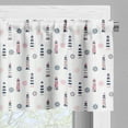 thumbnail image 3 of Ambesonne Nautical Valance Pack of 2, Lighthouse Steering Wheel, 42"X18", Pastel Pink Pearl Indigo, 3 of 5