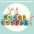 thumbnail image 2 of POINTERTECK Easter Bunny Carrots Resin Centerpiece Decor with The Word Spring Easter Resin Decoration Spring Tabletop Bunny & Egg Easter Figuring for Easter Home and Office Easter Tableto, 2 of 7