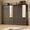 Brown 6 Door, variant on PAKASEPT 73" H Farmhouse Armoire Wardrobe Closet with Sliding Barn Door, Bedroom Armoires with Mirror and Sensor Lights, Hanging Rod, Wardrobe Closet for Bedroom (Brown 3 Door)