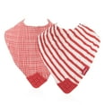 thumbnail image 2 of Nuby 2pk Muslin Teething Bib, Elephant & Red Stripes, 2 of 4
