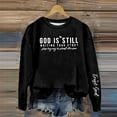 thumbnail image 2 of Enjoytime Sweatshirt for Women Casual Letter Printed Crewneck Long Sleeved Tops Loose Pullover Top Fall Clothes Shirts, 2 of 3