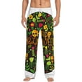 thumbnail image 2 of Lsque Happy Halloween Floral Print Men's Pajama Pants, Lounge Pant - Comfortable Home Wear,Elastic Waistband, Stylish Design-X-Large, 2 of 9