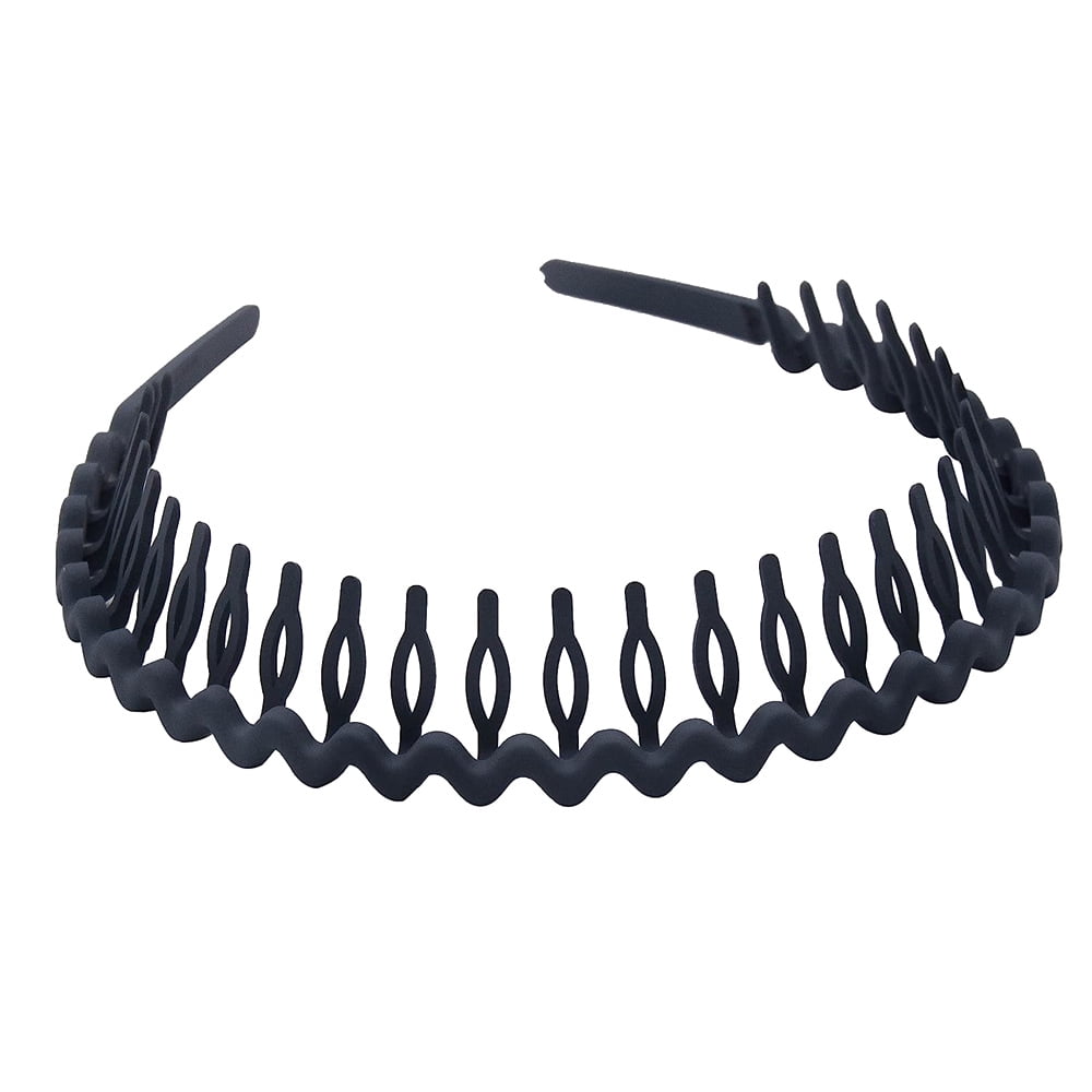Plastic Headbands with Teeth Comb Skinny Headbands No Slip Hair Bands