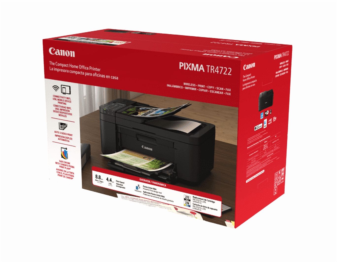 CANON PIXMA TR4722 ALL-IN-ONE, WIRELESS COLOR INKJET PRINTER FOR HOME OFFICE USE