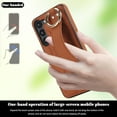 thumbnail image 2 of Allytechgroup for Samsung Galaxy S25+ Case, Premium PU Leather Shockproof Ring Holder Kickstand Hand Strap Drop Protection Stylish Phone Case for Samsung Galaxy S25+ Plus, Brown, 2 of 8