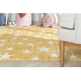 thumbnail image 6 of Well Woven Kosme Yellow Geometric Star Pattern Stain-resistant Area Rug 5x7 (5'3" x 7'3"), 6 of 7