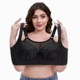 thumbnail image 5 of YDFCWXW Front Closure Push up Bra for Women Plus Size Underwire Seamless Support Everyday Bra (Black, 46FG), 5 of 7