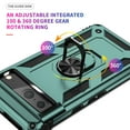 thumbnail image 6 of Compatible with Google Pixel 7 Case Built-in 360 Ring Holder Kickstand, Extreme Protection Military Armor Magnetic Car Dual Layer Protective Heavy Duty Phone Cover For Google Pixel 7,Darkgreen, 6 of 7