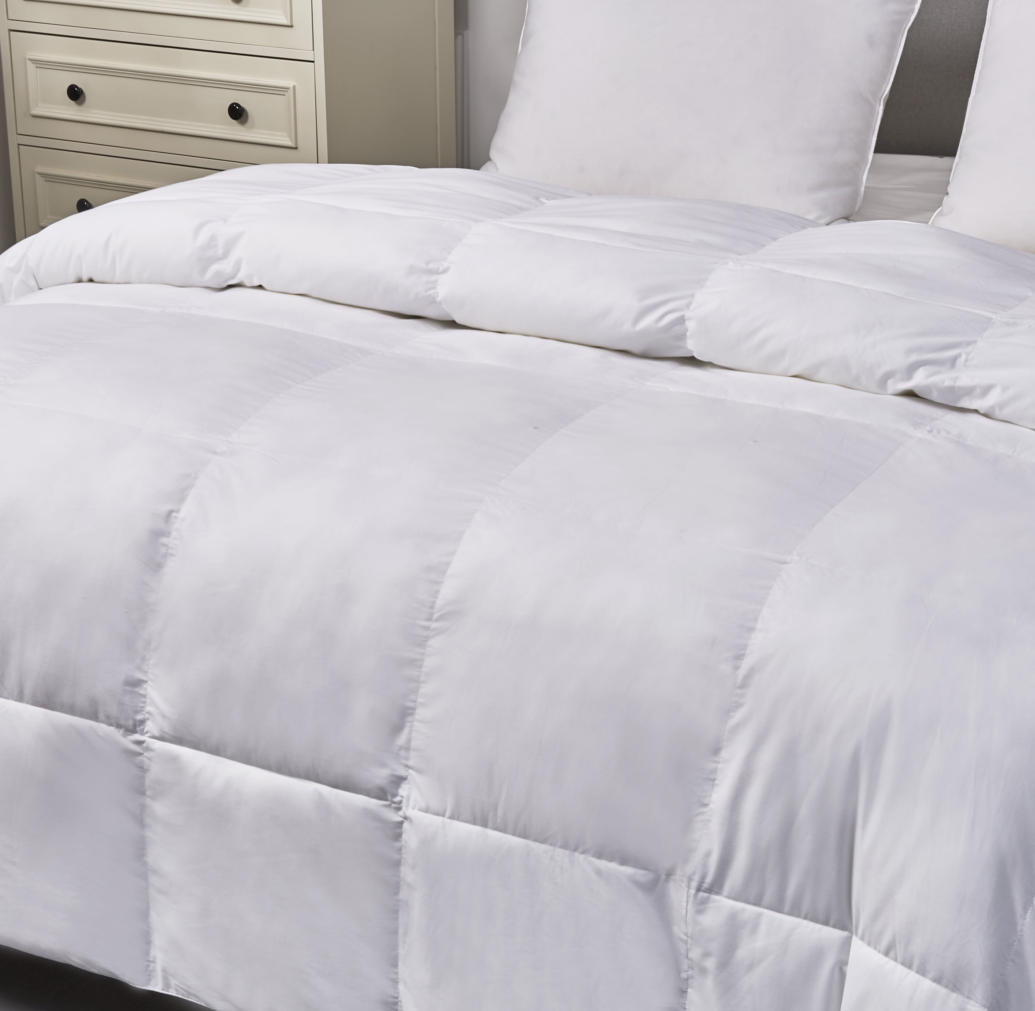 royal luxe white goose feather king comforter