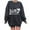 Dark Gray, variant on Lolmot Crew Neck Sweatshirts Women Halloween Pullover 1692 They Missed One Sweatshirt Casual Long Sleeve Hoodless Sweatshirt Tops Fall Loose Shirts