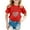 Red, variant on MIXUE Toddler Girls Tops & T-Shirts Children Carnival Letter Print Round Neck Short Sleeve Pullover Tee Shirts Streetwear,Black,2-3 Years