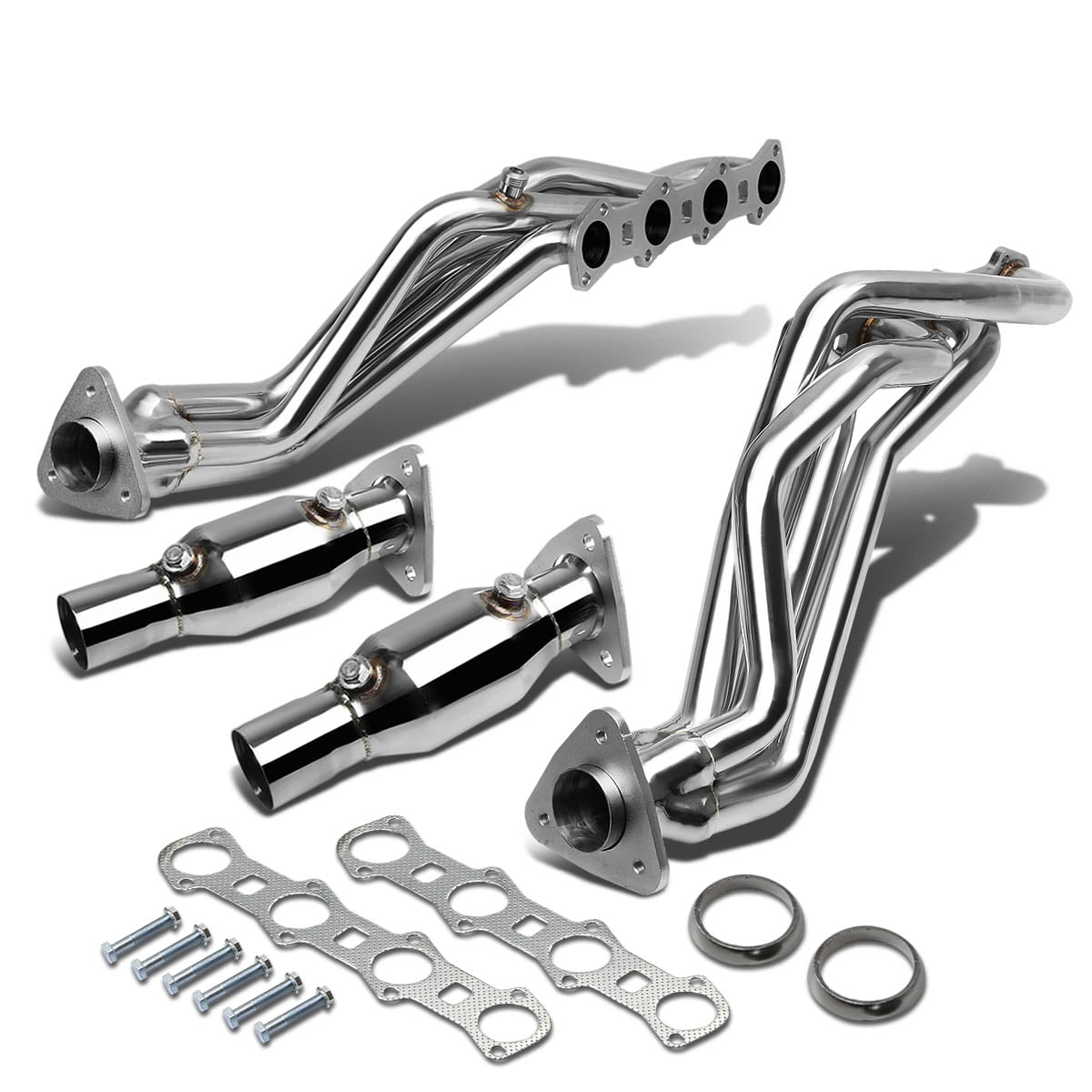 Y-Pipe Kit Compatible With 97-03 Ford F150/F250 Light Duty 5.4L Pickup Truck 4WD Model Only Black Performance Exhaust Headers 