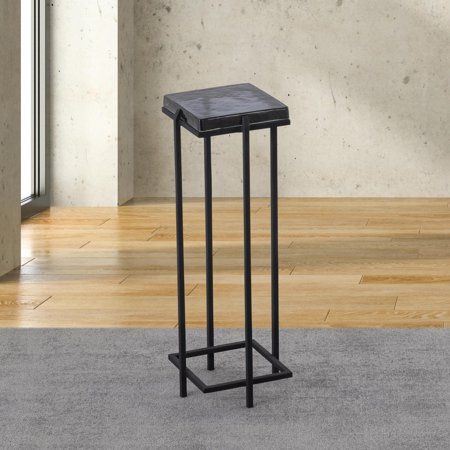 Albany Living T505 Square Casted Glass Drink Table in Smoke