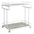 thumbnail image 2 of Safavieh Dawson 2 Tier Modern Glam Rectangle Bar Cart with Casters, 2 of 10