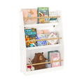 thumbnail image 7 of 3 Tier Kids Bookshelf, Wooden Bookcase with Storage, Book Display Shelf for Toddlers Children Room Furniture, Toy Book Storage Organizer in Playroom Nursery Bedroom, Kids Book Rack, White, 7 of 7
