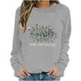 thumbnail image 4 of Elvqul Womens Christmas Sweatshirts Fashion Tops Vintage Crewneck Holiday Long Sleeve Sweatshirts for Women, 4 of 6