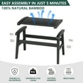 thumbnail image 4 of Bambloom Bamboo Shower Stool,Non Slip Shower Seat with Soft Surface, Black, 4 of 7
