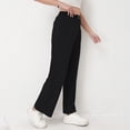 thumbnail image 4 of TaTaai Women's Casual Solid Corduroy Long Pants Elastic Waist Sweatpants with Pockets Soft Thick Fabric Daily Wear Trousers Gift, 4 of 8