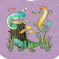 thumbnail image 4 of Inktastic Cute Lizards Hanging out Boys or Girls Baby Bib, 4 of 4