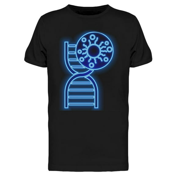 Neon Effect Dna And Virus  T-Shirt Men -Image by Shutterstock, Male x-Large