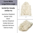 thumbnail image 7 of Paw Brands Dog Bed Faux Fur Memory Foam Pet Bed White Curve 40L X 25W inches, 7 of 7