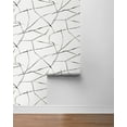 thumbnail image 5 of NextWall Ebony & Eggshell Inkwork Abstract Peel and Stick Wallpaper, 5 of 9
