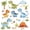 Dinosaur 05, variant on Feelyou Jungle Dino Twin Sheet Sets for Kids Boys Girls, Tropical Wildlife Bedding, Navy, 3 Pieces