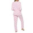 thumbnail image 2 of Womens Pajama Set Cosy & Soft Ladies Pajamas Loungewear Nightwear PJ Sleepwear Sets Pink Heart Print 20-22, 2 of 2