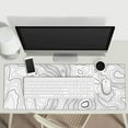 thumbnail image 5 of White Topographic Map Large Gaming Mouse Pad, Extended Big Keyboard Mouse Mat, Long Computer Gaming Mousepad for Home Office Work Desk Stitched Eges Non-Slip Base Mouse Pads Mat, 5 of 6