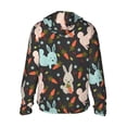 thumbnail image 3 of Daiia Rabbit Is Eating Carrots UPF 50+ Sun Protection Hoodie Jacket Lightweight Long Sleeve Sun Shirt for Women Men with Pocket Hiking Outdoor-3X-Large, 3 of 9