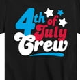 thumbnail image 3 of Instant Message - Fourth Of July Crew Retro Script - Toddler & Youth Short Sleeve Graphic T-Shirt, 3 of 6