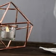 thumbnail image 5 of BalsaCircle 5" Rose Gold Jointed Geometric Stand Tealight Votive Glass Candle Holders Wedding, 5 of 6