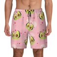 thumbnail image 3 of Uemuo Avocado Lovers Pattern Mens Swim Trunks Quick Dry Board Shorts with Mesh Lining, Stretch Beach Shorts Quick Dry No-Chafing Board Shorts-Small, 3 of 9