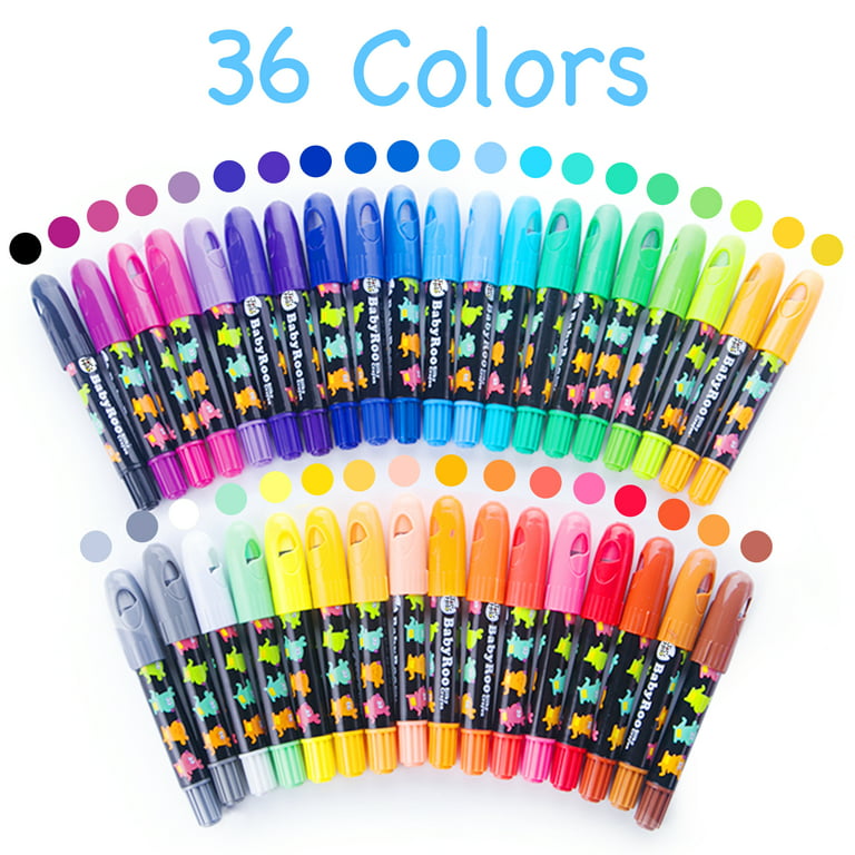MASSRT Jumbo Crayons for Toddlers, 18 Colors 99% Unbreakable Crayon Gifts,  Easy - Helia Beer Co