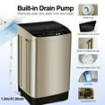 thumbnail image 5 of GGTB Portable Washing Machine for Apartments, 20 lbs Full Automatic Clothes Washer Machine,1.9 Cu.ft Top Load Washer with 10 Wash Programs/8 Water Levels, Coffee Gold, 5 of 10