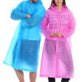 thumbnail image 4 of Outdoor Raincoat Elastic Transparent EVA Rain Poncho With Button for Camping, 4 of 8