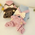 thumbnail image 2 of Sijiali Dog Overalls Bow-knot Design Windproof Casual Pet Winter Warm Jumpsuit Puppy Costume, 2 of 10