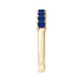 thumbnail image 4 of ANGARA Natural Square 1.08 ct Blue Sapphire Semi Eternity Wedding Ring in 14K Yellow Gold for Women (Size-2.6mm) | September Birthstone, Anniversary, Jewelry Gift for Women | Natural Sapphire Ring, 4 of 9