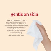 Burt's Bees Clarifying Pink Grapefruit Makeup Removing & Cleansing Wipes, 30 Count
