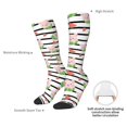 thumbnail image 4 of Goofa Pig And Watermelon Pattern Adult Stockings, Color-Block Knee High Socks, Comfortable and Breathable, Soft and Stretchable, Sports, and Decoration, 4 of 6