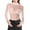 Beige, variant on Neck Long Sleeve Sheer Mesh Top, Solid Color High Neck Layering Base Layer, Lightweight Polyester See Through Blouse, 1 Piece, S-M-L-XL-XXL-3XL Plus Size Friendly