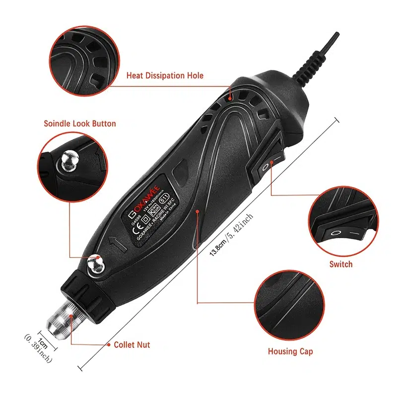 GOXAWEE Rotary Tool Kit With 151pcs Rotary Tool Accessories & Flex